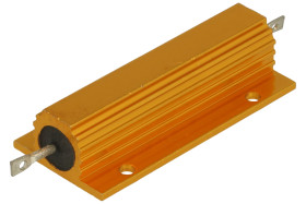 Rezystor; drutowy z radiatorem; R100W5%4R7; lutowany; 100W; 4,7ohm; 5%; aluminiowa; osiowe; KLS