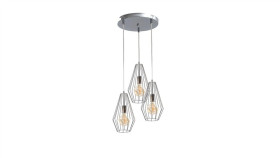 Lampa Wisząca Loftowa 3X E27 Lex Silver