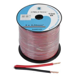 Przewód głośnikowy CCA 2x 0.50mm, 100m