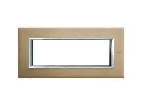 AXOLUTE Ramka 1 pojedyncza prostokątna 6 modułowa szczotkowany tytan HA4806NX LEGRAND