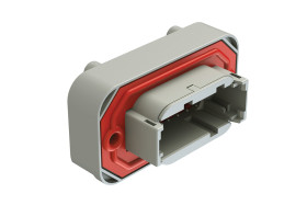 Złącze samochodowe 12-pinowe Amphenol Industrial 2-rzędowe Męski 7.5A AT Montaż na kołnierzu Złącze samochodowe