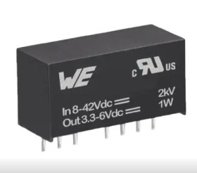 Konwerter DC-DC 300mA we: 8 V wy: 42 V Izolowany, regulowany SIP