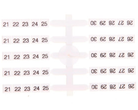 Oznacznik elastyczny do złączek szynowych EO3 /21-30/ 20x10szt. 003901756