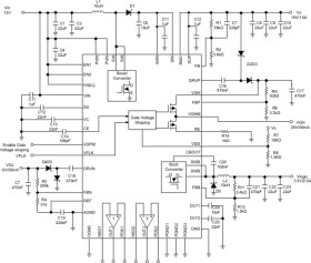 4-CH LCD Bias w/ Integrated Input-to-Output Isolation Switch, 2 Op-Amps & GPM