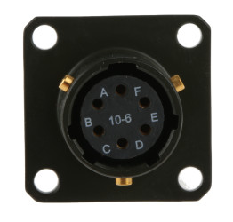 Złącze 6-pinowe Żeński Amphenol Limited Żeński Montaż w puszce MIL-DTL-26482 rozmiar 10