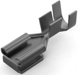 Uninsulated flat plug sleeve, 6.35 x 0.81 mm, 2.08 to 5.26 mm², AWG 14 to 10, brass, tin-plated, 62253-2