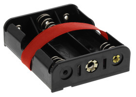 Uchwyt do baterii, x 3, montaż na PCB