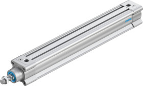 Siłownik pneumatyczny z tłoczyskiem skok: 300mm Festo Ø 40mm dwustronnego działania Action 461.9mm z amortyzacją