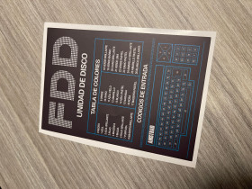 Amstrad 64k CPC 664 Colour Keyboard &amp;amp; color layout sticker ESPAGNOL