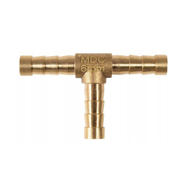 6/6/6mm Brass Tee T-Joint Hose Connector