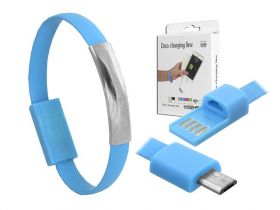 KABEL MICROUSB BRANSOLETKA NIEBIESKA