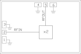 GaAs MMIC x2 Passive Frequency Multiplier, 20 - 40 GHz Input