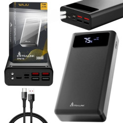 Powerbank Power bank, USB-C Extralink EPB-112 30000mAh Czarny