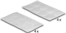 19089 Hook-and-loop coins, round, self-adhesive, 64 pieces, white