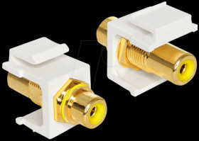86309 Keystone RCA socket &gt; RCA socket, yellow