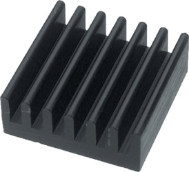 IC heatsink, (L x W x H) 29 x 29 x 8 mm, 18 K/W, black anodized, 10037156