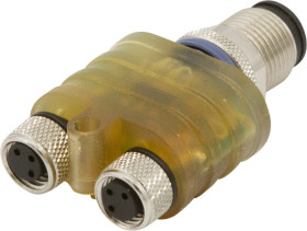 Moduł logiczny, 20x41x41mm, AND, 2-krotny, 10-30V DC, strona czujnika M8 żeński (gniazdo) 3pin, VL160102