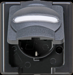 103315007 BLUE ELECTRIC - Earthed contact outlet with hinged cover, anthra