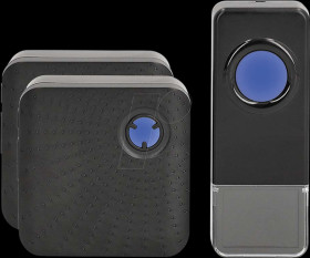 DOORB310BK2 Doorbell set, 2 receiver, wireless