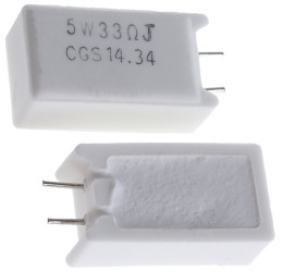 Rezystor 33Ω 5W ±5% ±300ppm/°C drutowy TE Connectivity