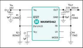 4.5V to 42V, 300mA Himalaya uSLIC Step-Down Power Module