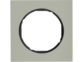 BERKER R.3 Ramka 1 pojedyncza stal szlachetna/czarny 10112204 HAGER