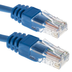 Cat5e Kabel Ethernet długość 25 m RS PRO Niebieski RJ45 Niska emisja dymu bez halogenu Męski RJ45 Męski U/UTP