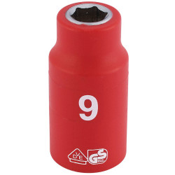 Draper Expert 31556 3/8&quot; Sq. Dr. Fully Insulated VDE Socket (9mm)