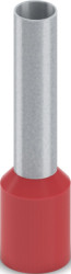Insulated wire end ferrule, 10 mm², 28 mm/18 mm long, NFC 63-023, red, 2100037