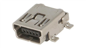 Gniazdo Usb B Mini Na Pcb Smt 5-Pin Poziome Szpula 1734035-2