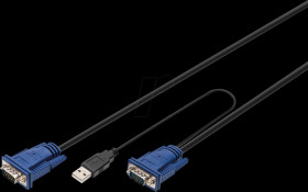 DS-19233 KVM cable set, VGA, USB, 5 m