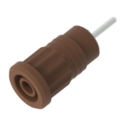 Gniazdo bananowe Żeński Wciskana Brązowy 36A Electro PJP rozmiar 4 mm