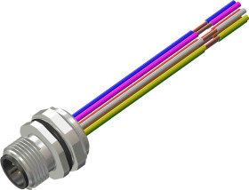 Złącze wielostykowe przemysłowe 8-pinowe M12, panelowe Wtyczka RS PRO