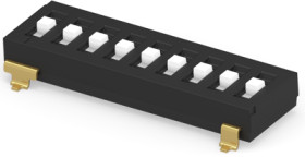 DIP switche, 9 pole, straight, 0.025 A/24 VDC, 2319747-4