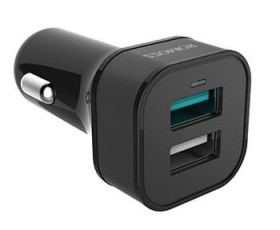 ładowarka USB samochodowa ROMOSS AU30Q 2,4A z dwoma gniazdami, Quallcom QC 3.0
