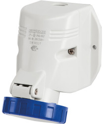 Złącze przemysłowe - zasilające 63A Gniazdo 230 V 2P + E Żeński Scame Niebieski Montaż ścienny IP44