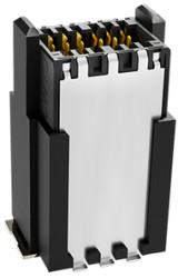 Pin header, 12 pole, pitch 0.8 mm, straight, black, 405-55112-51