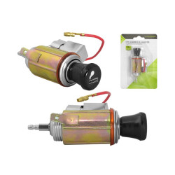 Gniazdo zapalniczki montażowe metal+żarnik z podśw.12V / LxET74