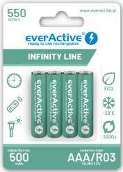 Akumulator AAA R03 550mAh NiMH everActive (blister 4szt.)