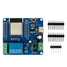 Płytka rozwojowa ESP32-C6 WiFi BT z modułem przekaźnika jedno-kanałowego DC 5-60V z interfejsem Type-C na pokładzie