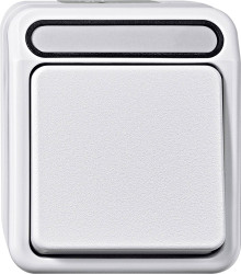 Schneider Electric 1 szt. Osprzęt elektroinstalacyjny do pomieszczeń wilgotnych Komplet Przycisk AQUASTAR biały MEG3150