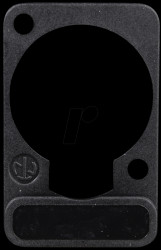 DSS-BLACK XLR label plate, D-series, black