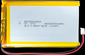 333287 Lithium-ion battery, SOLDERED 333287, 4000 mAh, 3.7 V