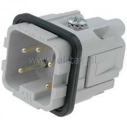 Złącze kwadratowe męskie, CK/MK, PIN 5, 4+ PE