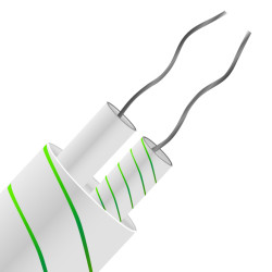 Kabel/przewód termopary K dł. 10m 1/0.315mm -60 → +350 °C Włókno szklane 2-żyłowy Nieekranowany