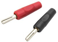 BANAN-WPM-BR Wtyki bananowe przykręcany super - komplet: czarny + czerwony