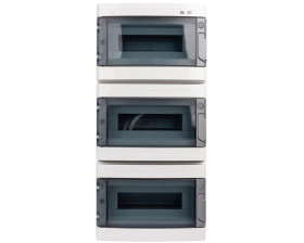 Rozdzielnica hermetyczna EP-LUX RN 3x12 1000V AC 1500V DC PE+N dymny IP65 1958-01