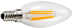 Żarówka LED FILAMENT świeczka 230V 4W E14 C35CL 2700K 470lm