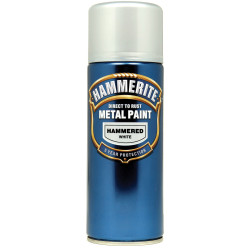 Hammerite 5084784 Direct to Rust Hammered Finish Aerosol White 400ml