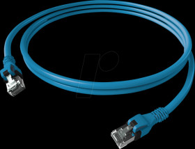 CPP1OBABAB0015 Cat.6a patch cable, DualBoot, PushPull, S/FTP, blue, 1.5 m